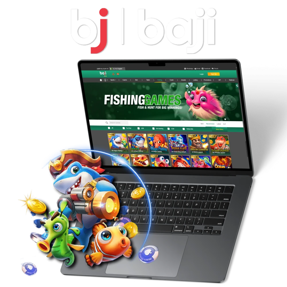 Baji offers lots of fishing games.