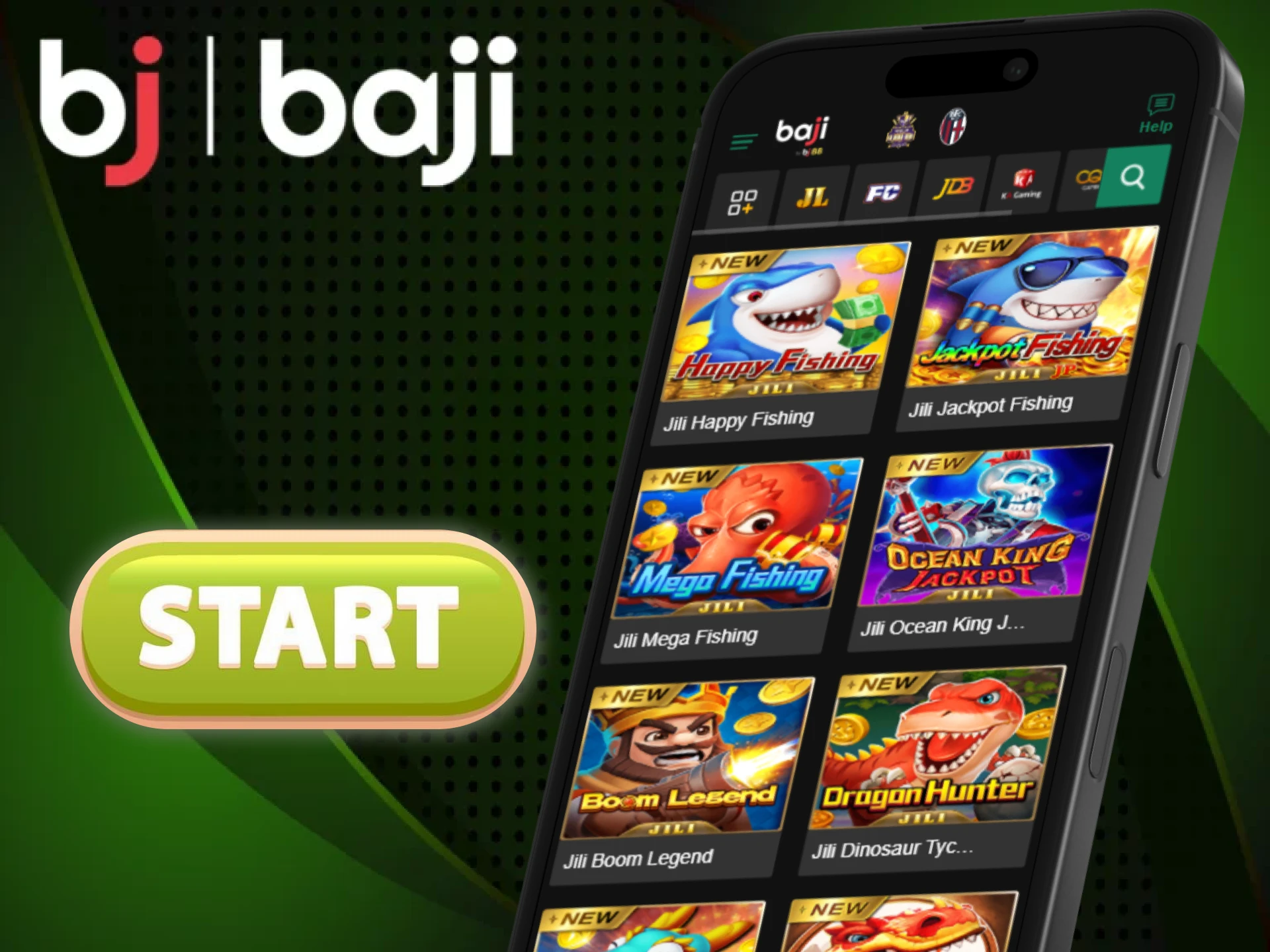 Use Baji mobile app for playing fish shooting games.