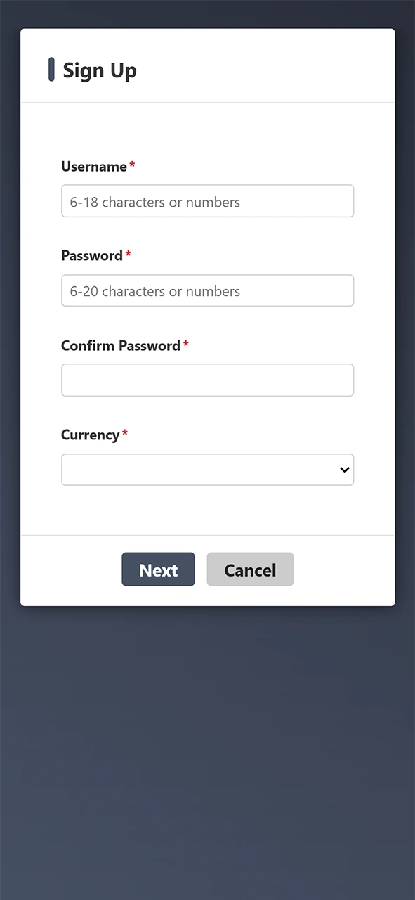 Register an account on the Baji Bet affiliate program website.