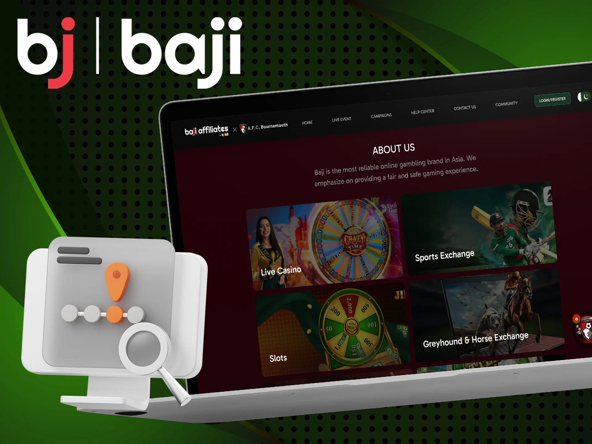 In the personal account of Baji Bet partner you will find everything for tracking your earnings.