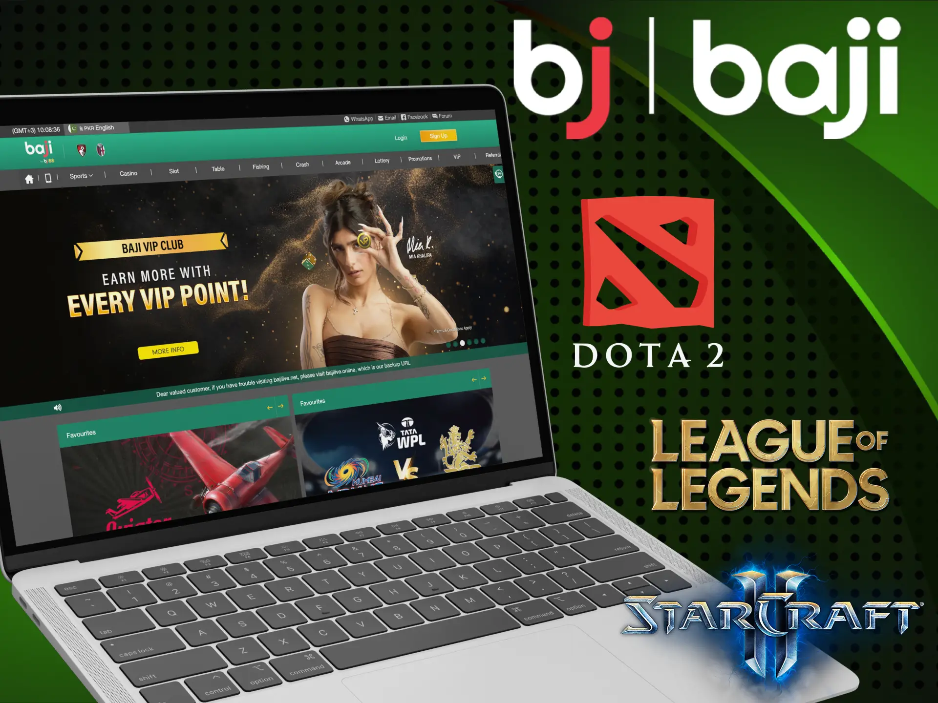 Bet on eSports at Baji Bet Online Casino.