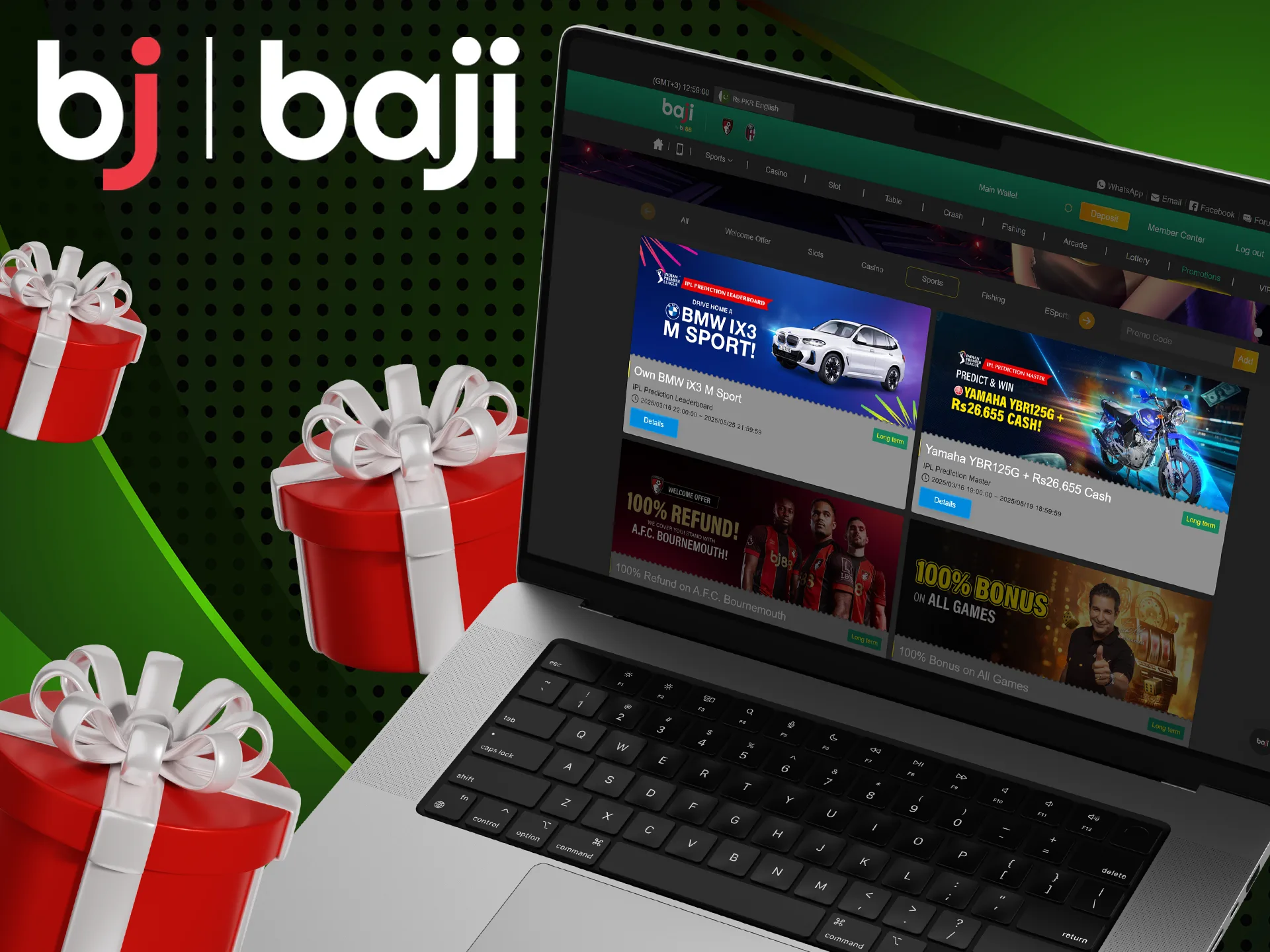 Participate in the Baji Bet raffle by supporting IPL teams.