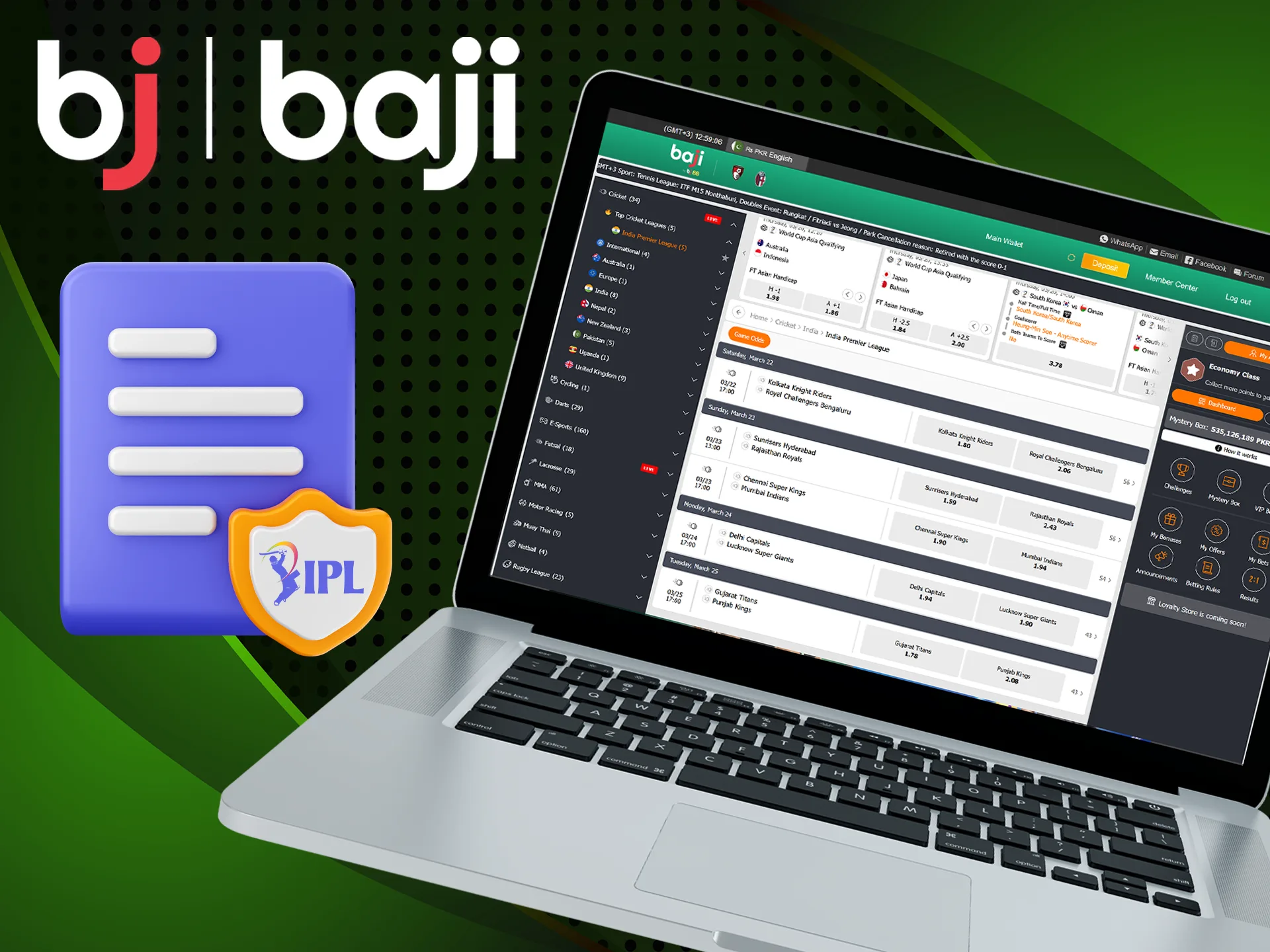 You don't have to worry about the legality of betting on IPL at Baji Bet.