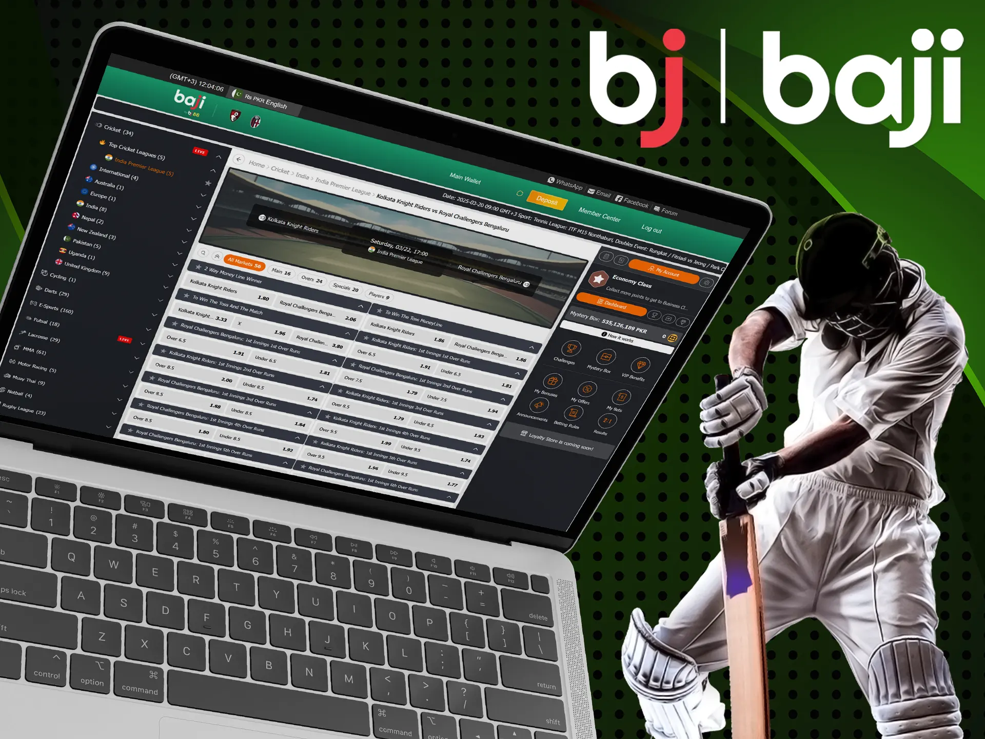 Instructions to start betting on IPL at Baji Bet.