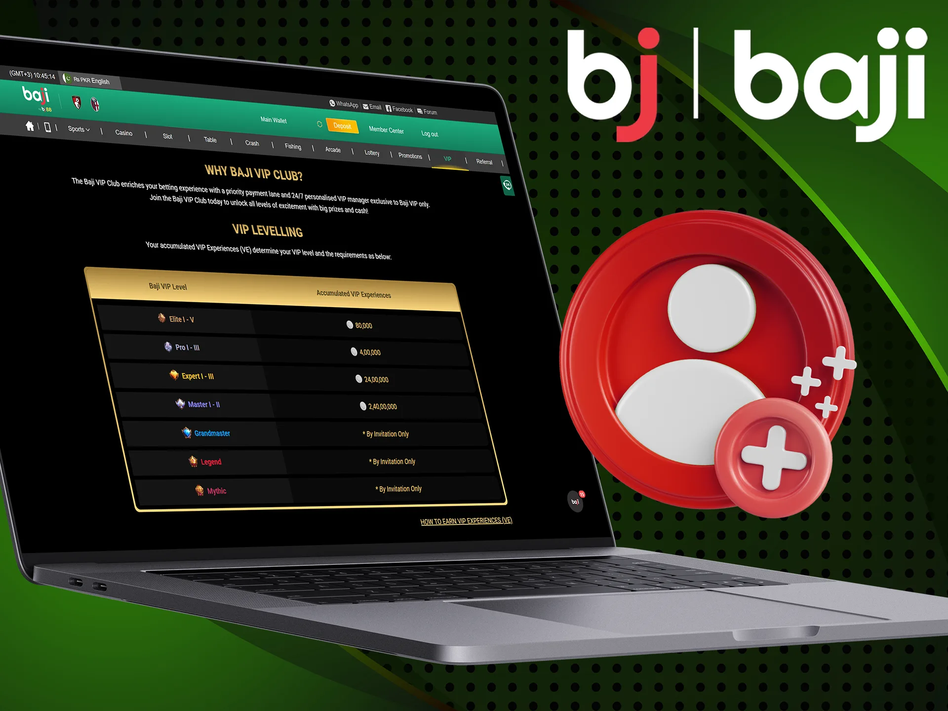 You need to get a special invitation to be part of the Baji Bet VIP Club.