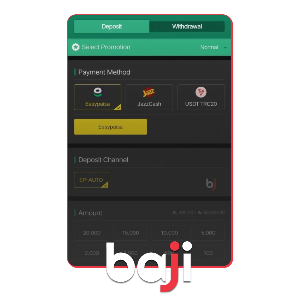 Secure and fast deposits make gaming smooth at Baji.